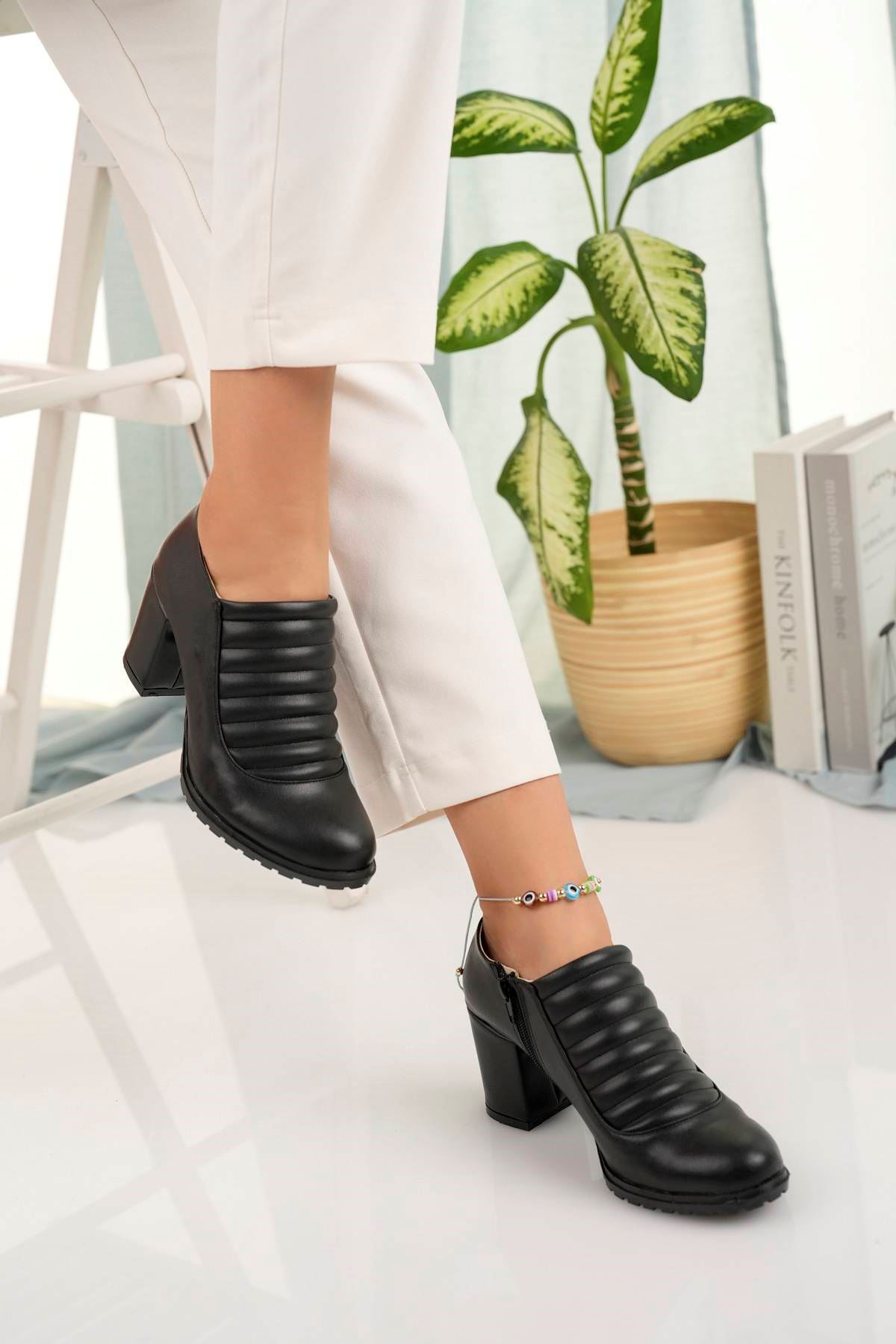 Siyah Cilt Kadın Ayakkabı