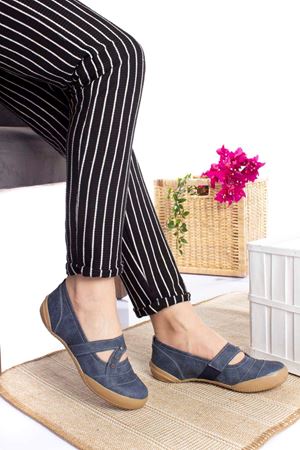 Ortopedik Pet  Lacivert Kot  Kadın Ayakkabı