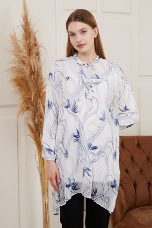 Desenli Piliseli Kadın Tunik