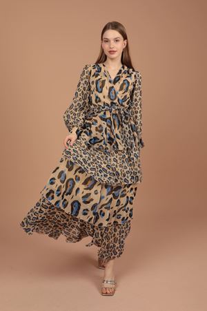 Desenli Kadın Şifon Elbise