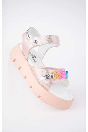 Renkli Tokalı Pudra Bebe Sandalet