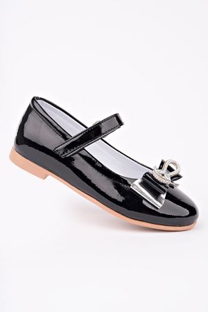 Siyah Rugan Kız Çocuk Ayakkabı