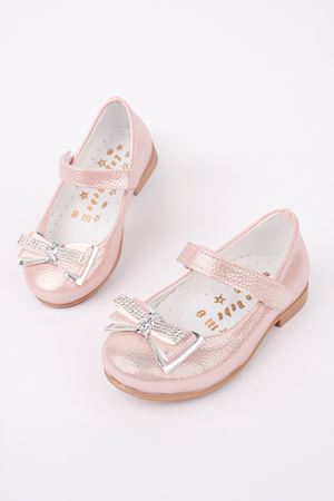 Pudra Parlak Kız Bebe Ayakkabı